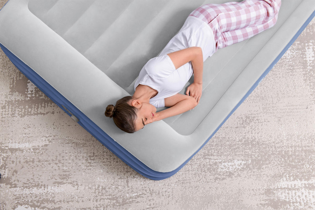 LUFTBETT TRITECH AIR 67630 Hellgrau, Dunkelblau  - Hellgrau/Dunkelblau, KONVENTIONELL, Kunststoff (203/152/46cm) - Bestway