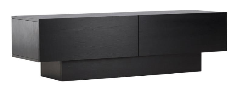 Livetastic Lowboard Schwarz 160x45x47 cm