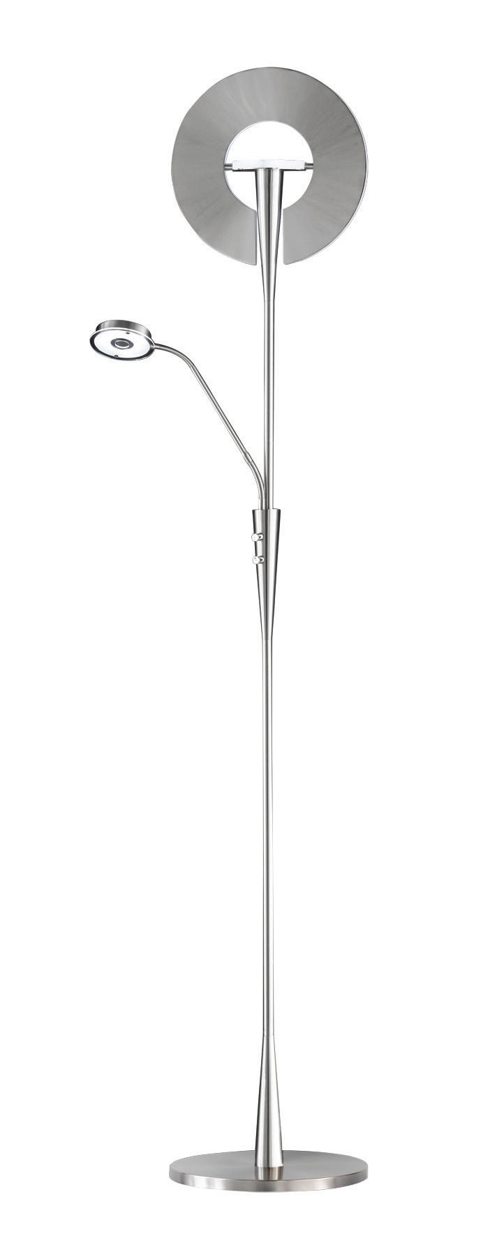 LED-GOLVLAMPA Quebec 50/180 cm    - vit/nickelfärgad, Basics, metall/plast (50/180cm) - Trio Leuchten