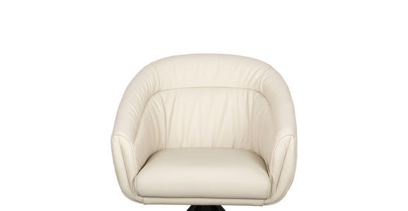 ARMLEHNSTUHL  in Eisen Echtleder pigmentiert  - Beige/Schwarz, Design, Leder/Holz (62/82/64cm) - Belluti