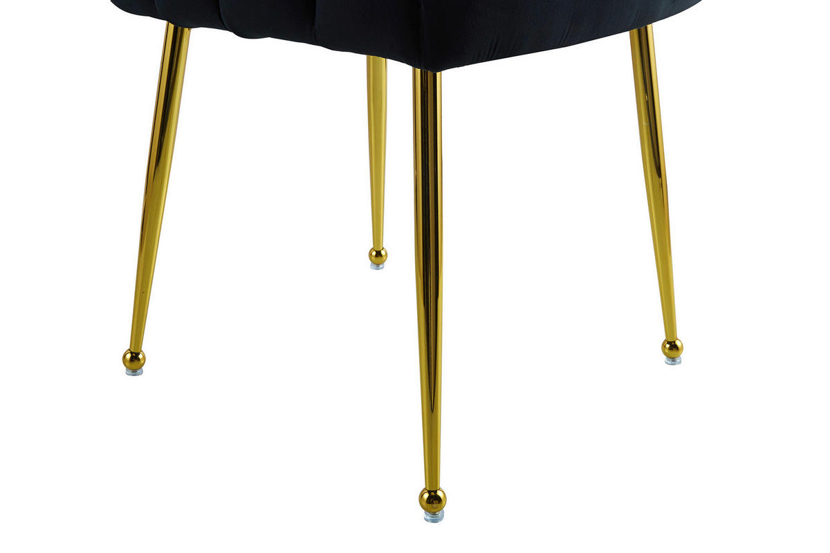 ARMLEHNSTUHL  in Eisen  - Goldfarben/Schwarz, Design, Kunststoff/Metall (59/85/56cm) - Kayoom