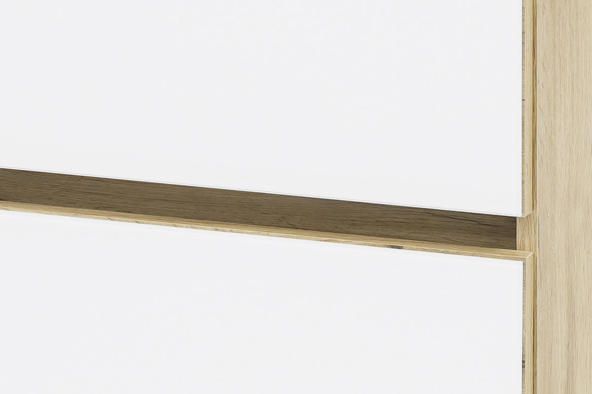 WASCHTISCHKOMBI 80 cm  - Eichefarben/Weiß, KONVENTIONELL, Glas/Holzwerkstoff (80cm) - Held