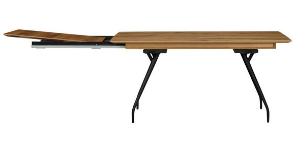 AUSZIEHTISCH Schwarz, Eichefarben rechteckig ausziehbar, in verschiedenen Größen erhältlich - Eichefarben/Schwarz, Design, Holz/Holzwerkstoff (160(210)/90/76cm) - Moderano