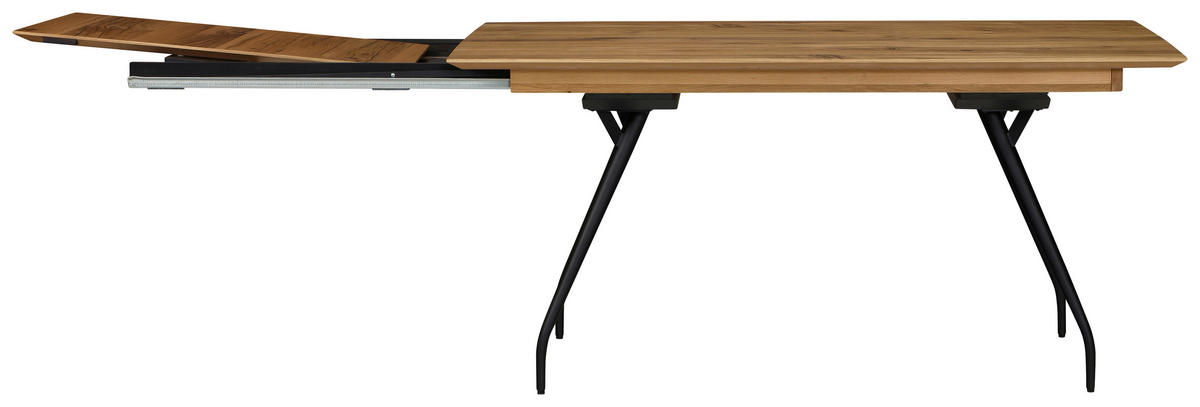 AUSZIEHTISCH Eichefarben, Bronzefarben rechteckig  ausziehbar, in verschiedenen Größen erhältlich  - Eichefarben/Schwarz, Design, Holz/Holzwerkstoff (160(210)/90/76cm) - Moderano
