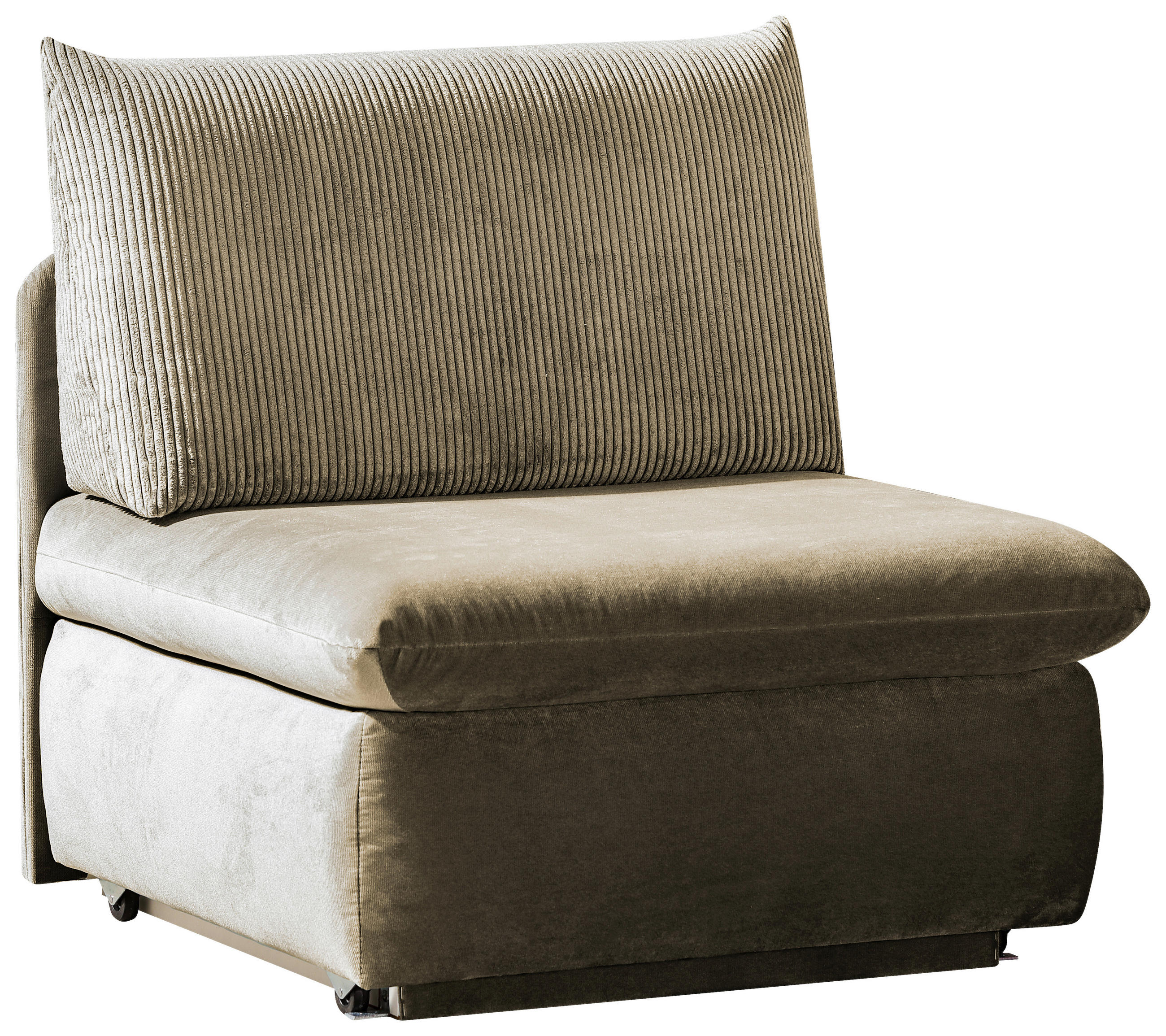 SCHLAFSESSEL Etta  mit Mikrofaser Cappuccino  - Cappuccino, MODERN, Kunststoff/Textil (90/89/83cm) - Novel