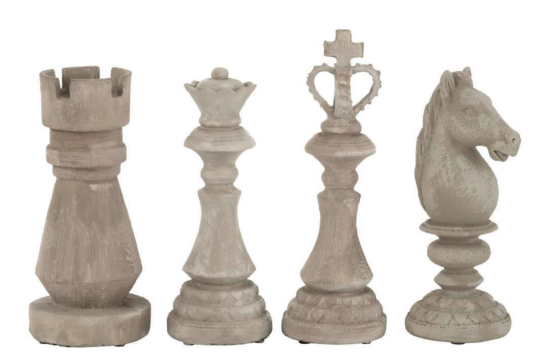 SCHACHFIGUR - Grau, Basics, Kunststoff (15/13,5/38,5cm) - Ambia Home