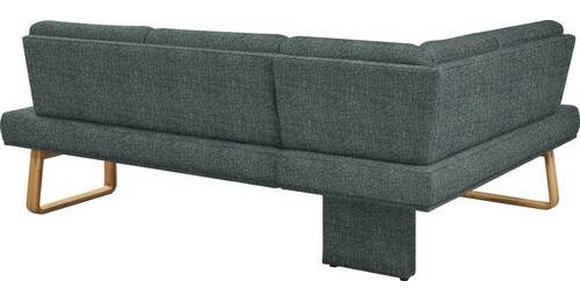 ECKBANK 174/265 cm in Türkis, Eichefarben - Türkis/Eichefarben, Design, Holz/Textil (174/265cm) - Dieter Knoll