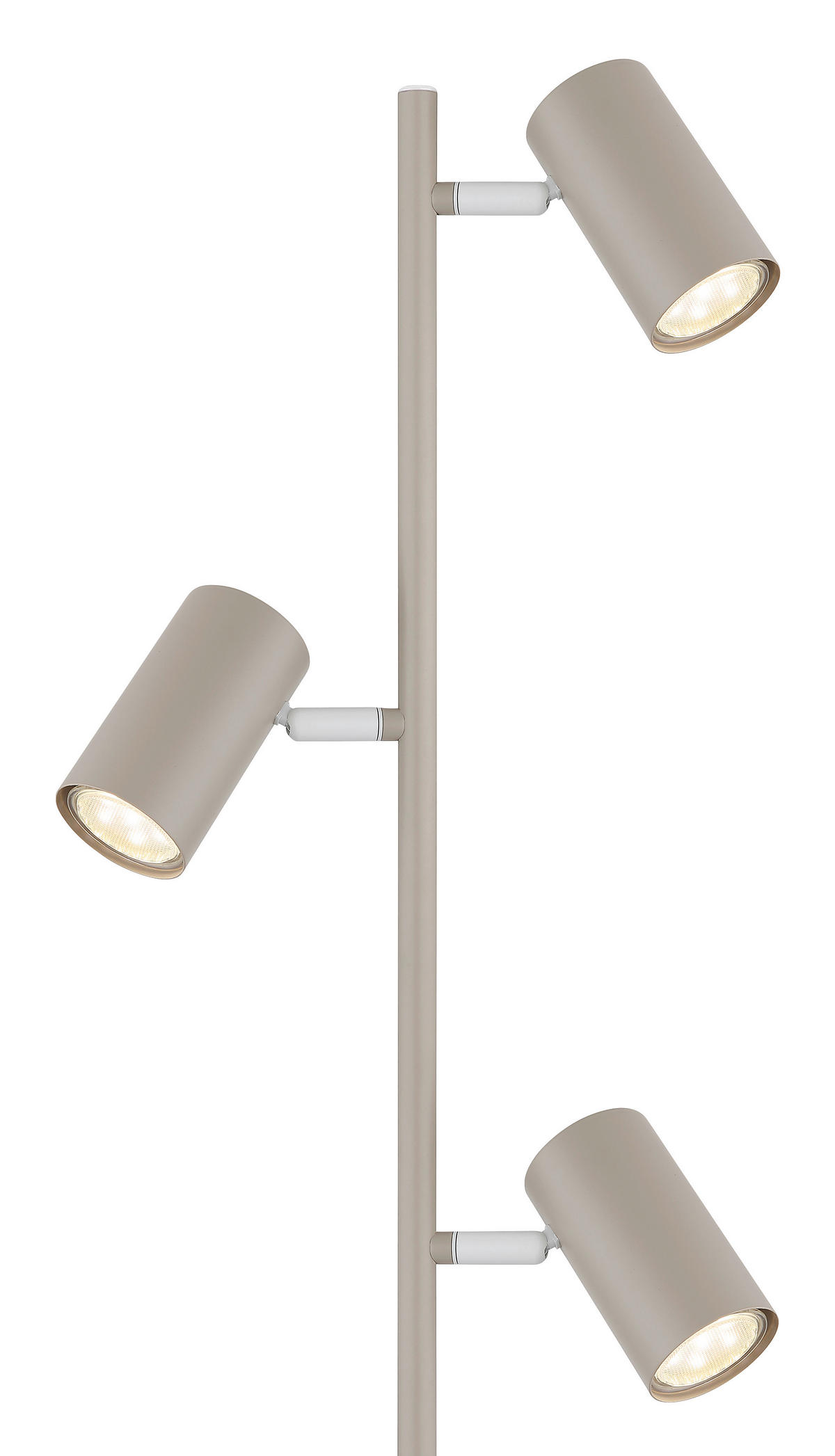 STEHLEUCHTE 23/154 cm    - Sandfarben/Weiß, Design, Kunststoff/Metall (23/154cm) - Globo