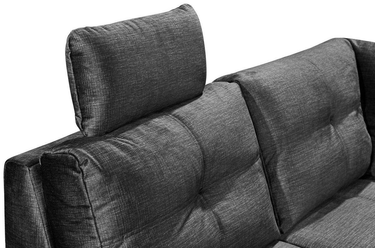 WOHNLANDSCHAFT Schwarz Mikrovelours  - Schwarz, KONVENTIONELL, Kunststoff/Textil (217/334/127cm) - Carryhome