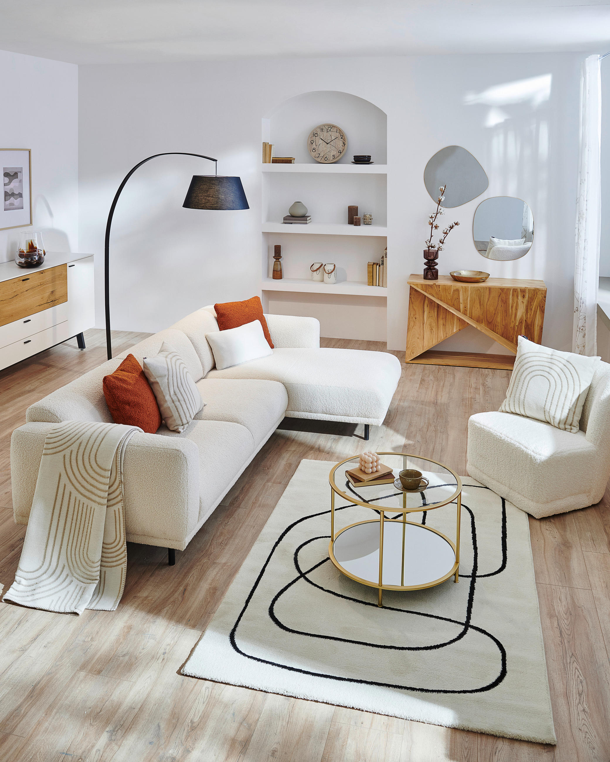 Thumbnail - Esprit Webteppich Artist, Weiß, Textil, Abstraktes, rechteckig, 80x150 cm, Textiles Vertrauen - Oeko-Tex®, Hohenstein, A...