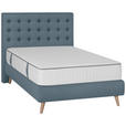 BOXSPRINGBETT 120/200 cm  in Blau  - Blau, Design, Holz/Textil (120/200cm) - Carryhome