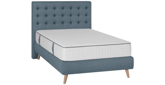 BOXSPRINGBETT 120/200 cm in Blau - Blau, Design, Holz/Textil (120/200cm) - Carryhome