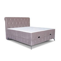 PAT BOXSPRING 160x200 cm  bej  - bej/negru, Modern, lemn/metal (160/200cm) - Ti'me