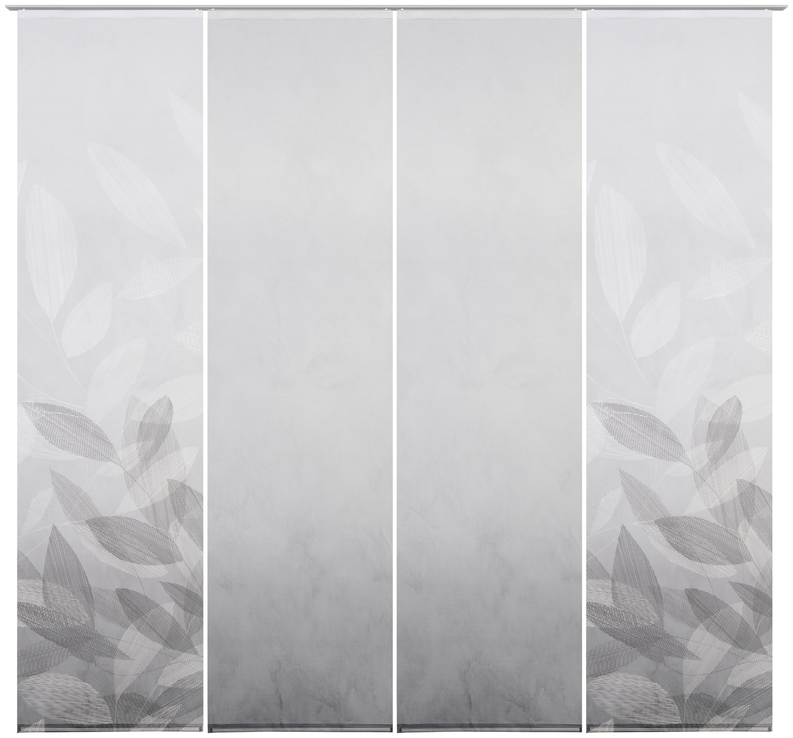 FLÄCHENVORHANG  4 Stück  halbtransparent   60/245 cm  - Grau, Natur, Textil (60/245cm) - Novel