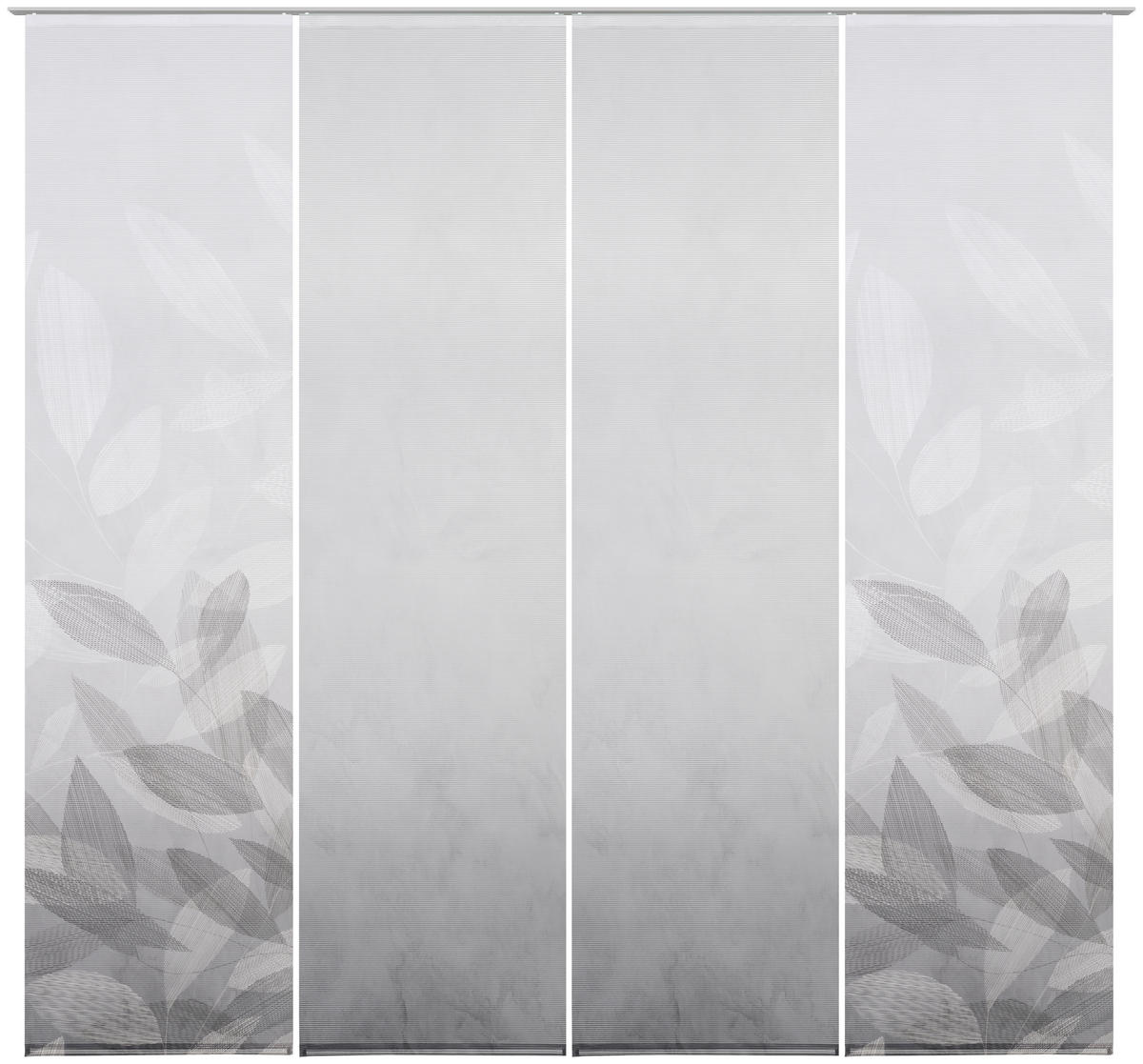 FLÄCHENVORHANG  4 Stück  halbtransparent   60/245 cm  - Grau, Natur, Textil (60/245cm) - Novel