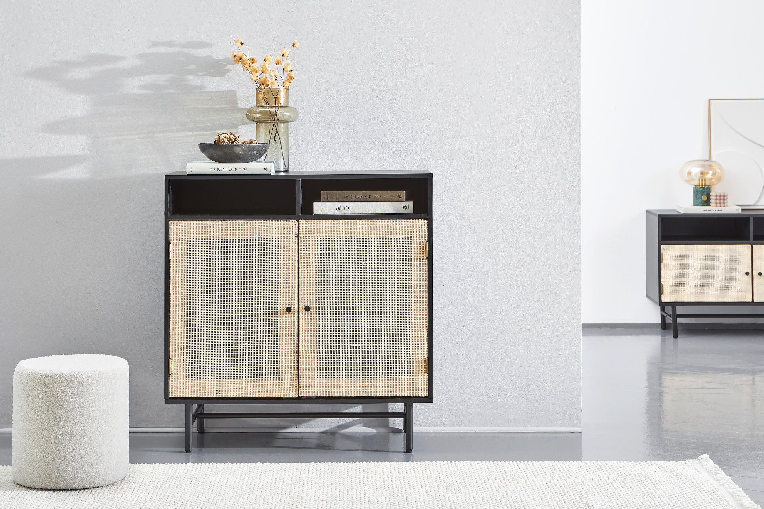 KOMMODE 90/93/38 cm  in  - Creme/Schwarz, Design, Holz (90/93/38cm) - MID.YOU