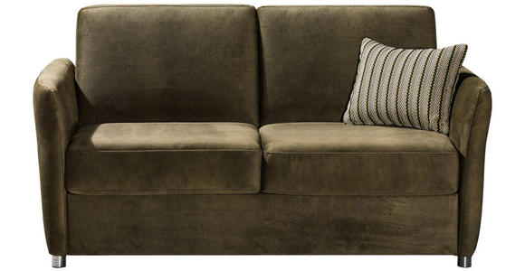 SCHLAFSOFA Mikrofaser Grün - Chromfarben/Grün, KONVENTIONELL, Textil/Metall (162/86/97cm) - Novel