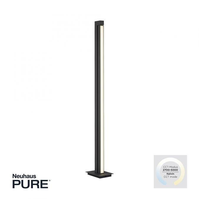 PODNA LED LAMPA PURE LINES  - antracit, Dizajnerski, metal/plastika (22/16/140cm) - Neuhaus PURE