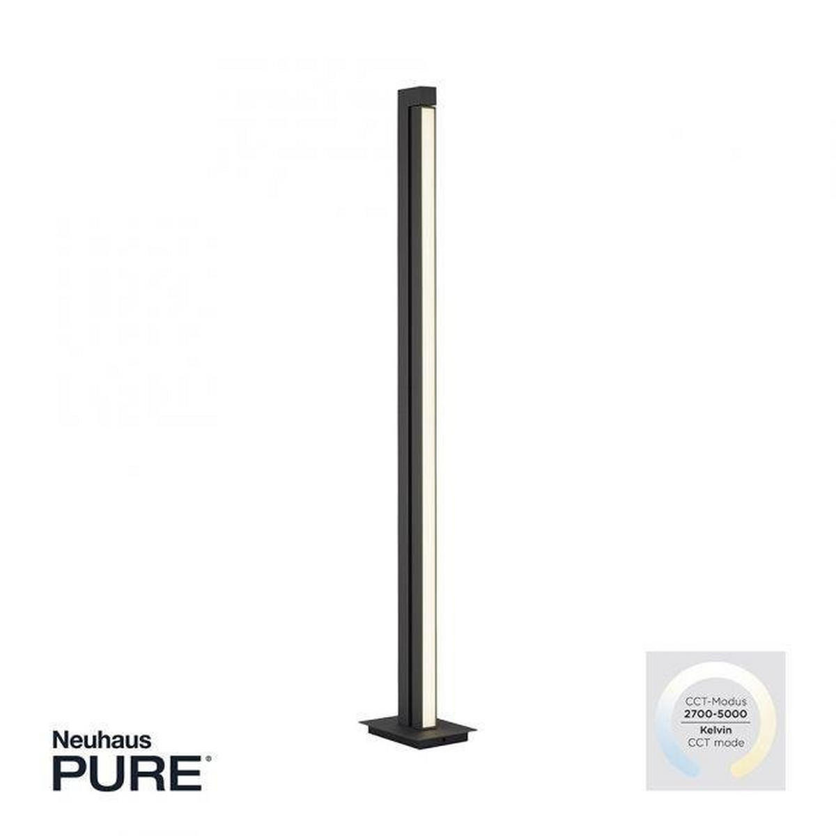 PODNA LED LAMPA PURE LINES  - antracit, Dizajnerski, metal/plastika (22/16/140cm) - Neuhaus PURE