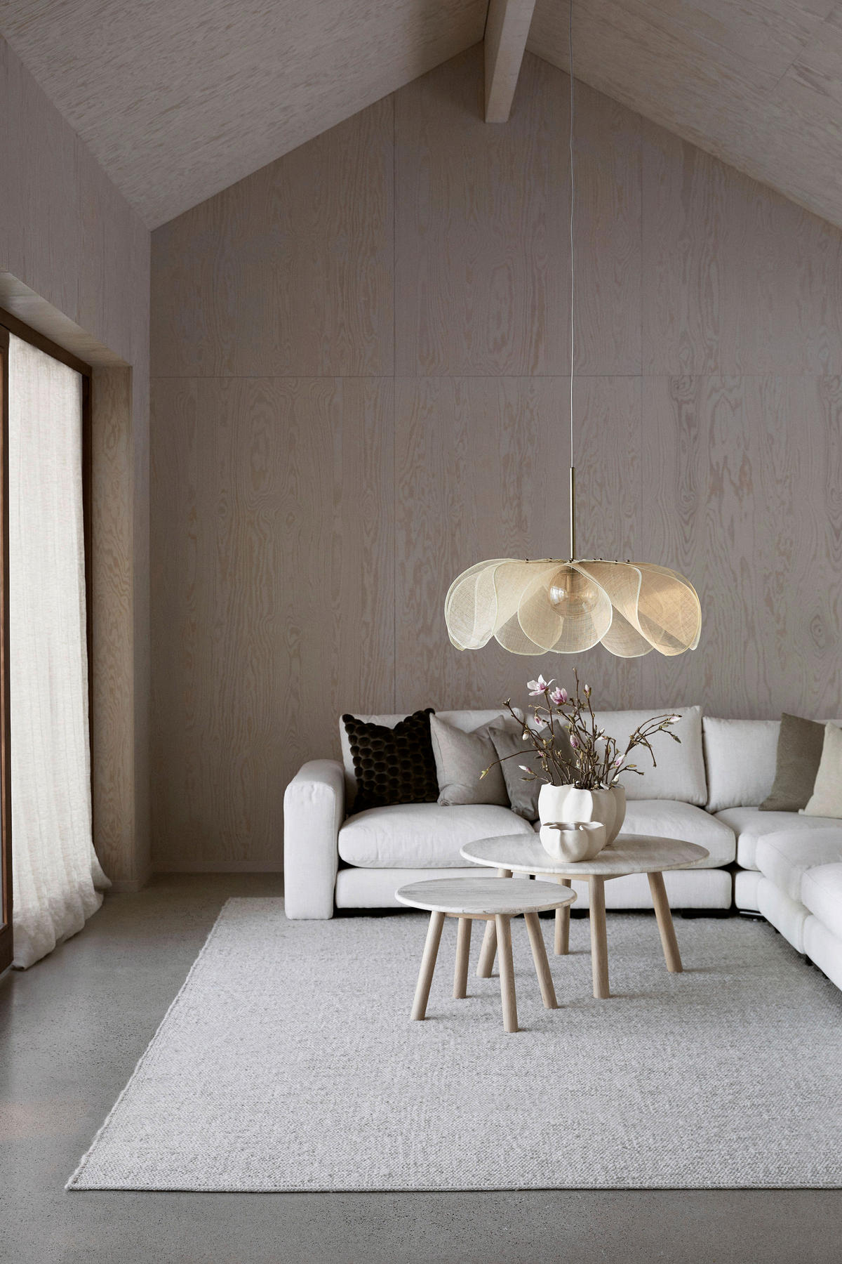 PENDELLEUCHTE 75/60/75 cm  - Beige/Messingfarben, Basics (75/60/75cm) - Markslöjd