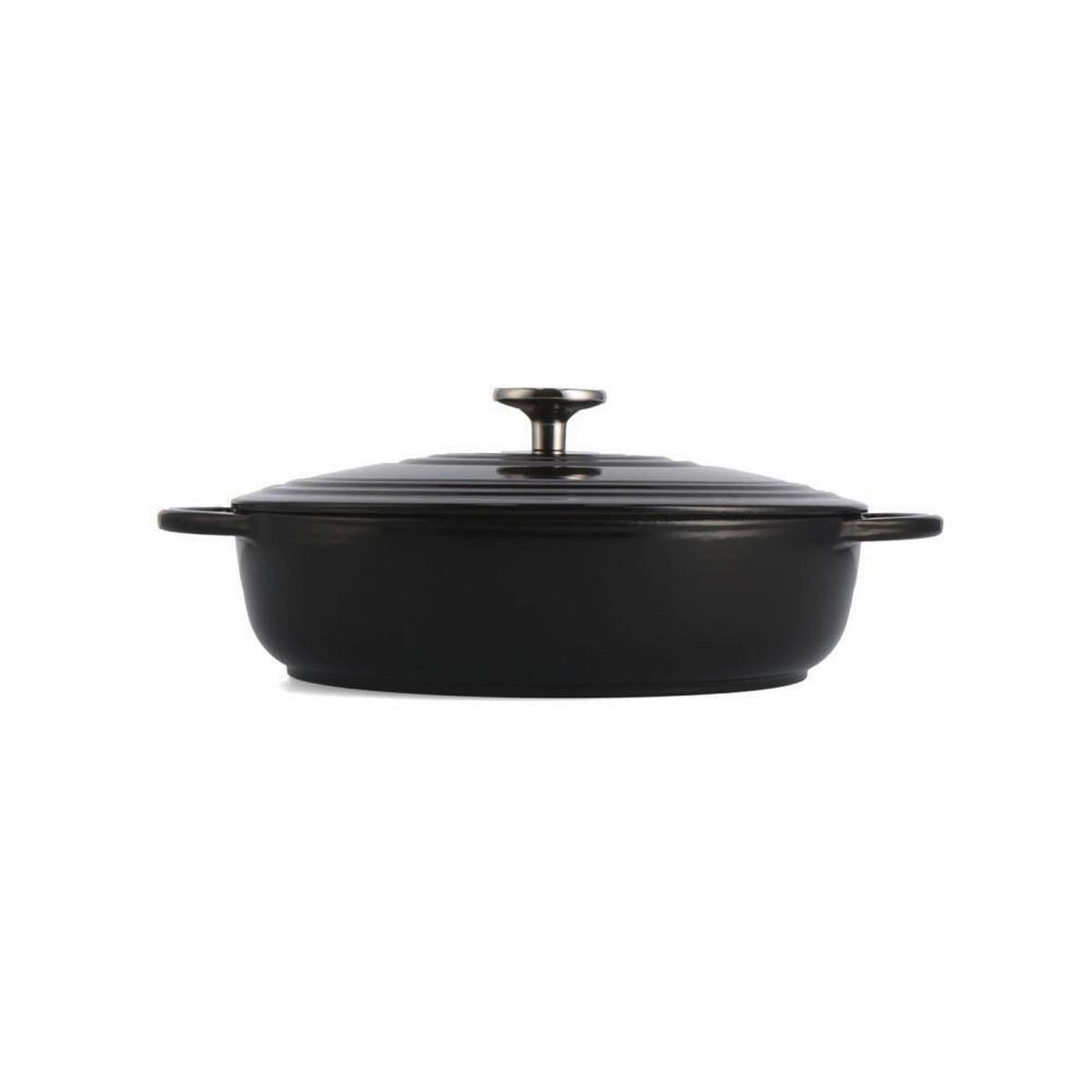 LONAC ZA PEČENJE  4 l    - crna/crvena, Basics, metal (28cm)