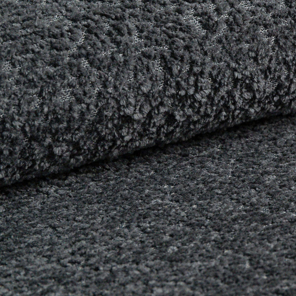 BIGSOFA Chenille Dunkelgrau  - Dunkelgrau/Schwarz, MODERN, Kunststoff/Textil (235/73/103cm) - Carryhome