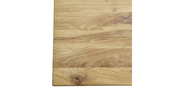 ESSTISCH in Holz 180/90/75 cm  - Eichefarben/Schwarz, Design, Holz/Metall (180/90/75cm) - Linea Natura