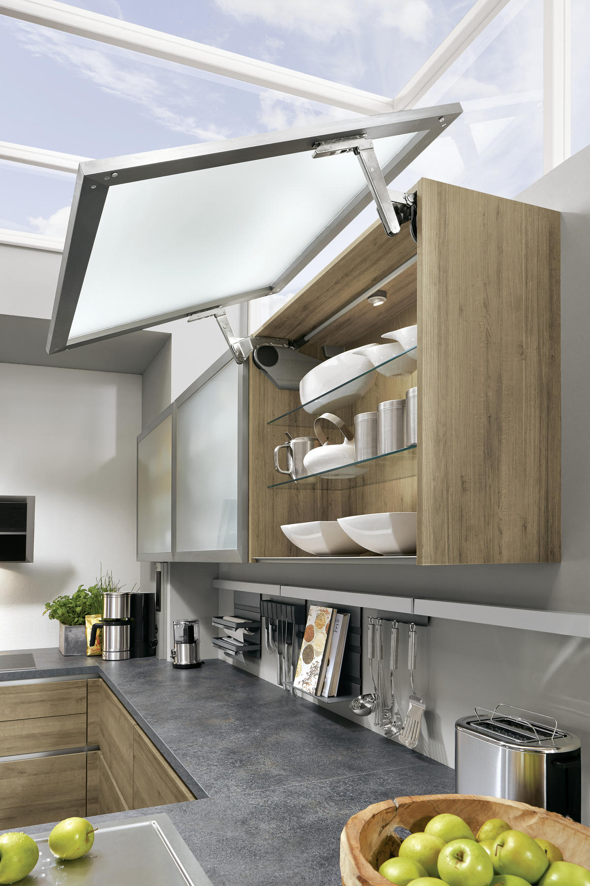 EINBAUKÜCHE 371  - Eiche San Remo, Design, Holzwerkstoff - Celina