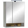 SPIEGELSCHRANK 60/75/23 cm  - Grau, KONVENTIONELL, Glas/Holzwerkstoff (60/75/23cm) - home24
