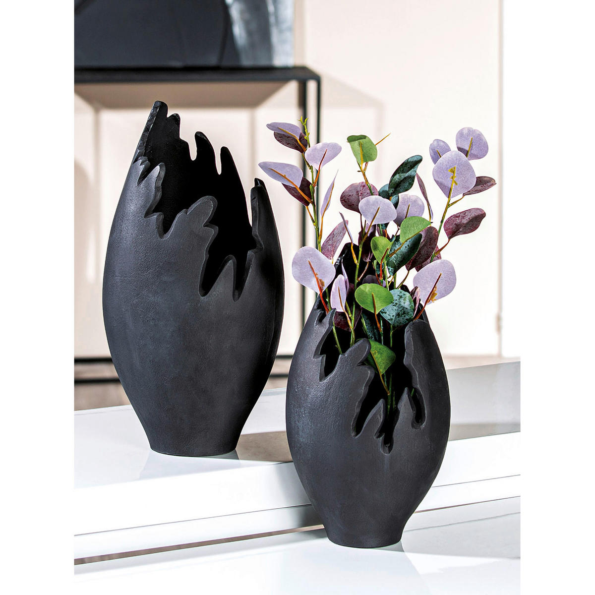 DEKOVASE  - Anthrazit, LIFESTYLE, Metall (17/33cm)