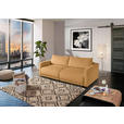 2,5-SITZER  in Flachgewebe Currygelb  - Currygelb/Schwarz, Design, Kunststoff/Textil (240/70/125cm) - Xora