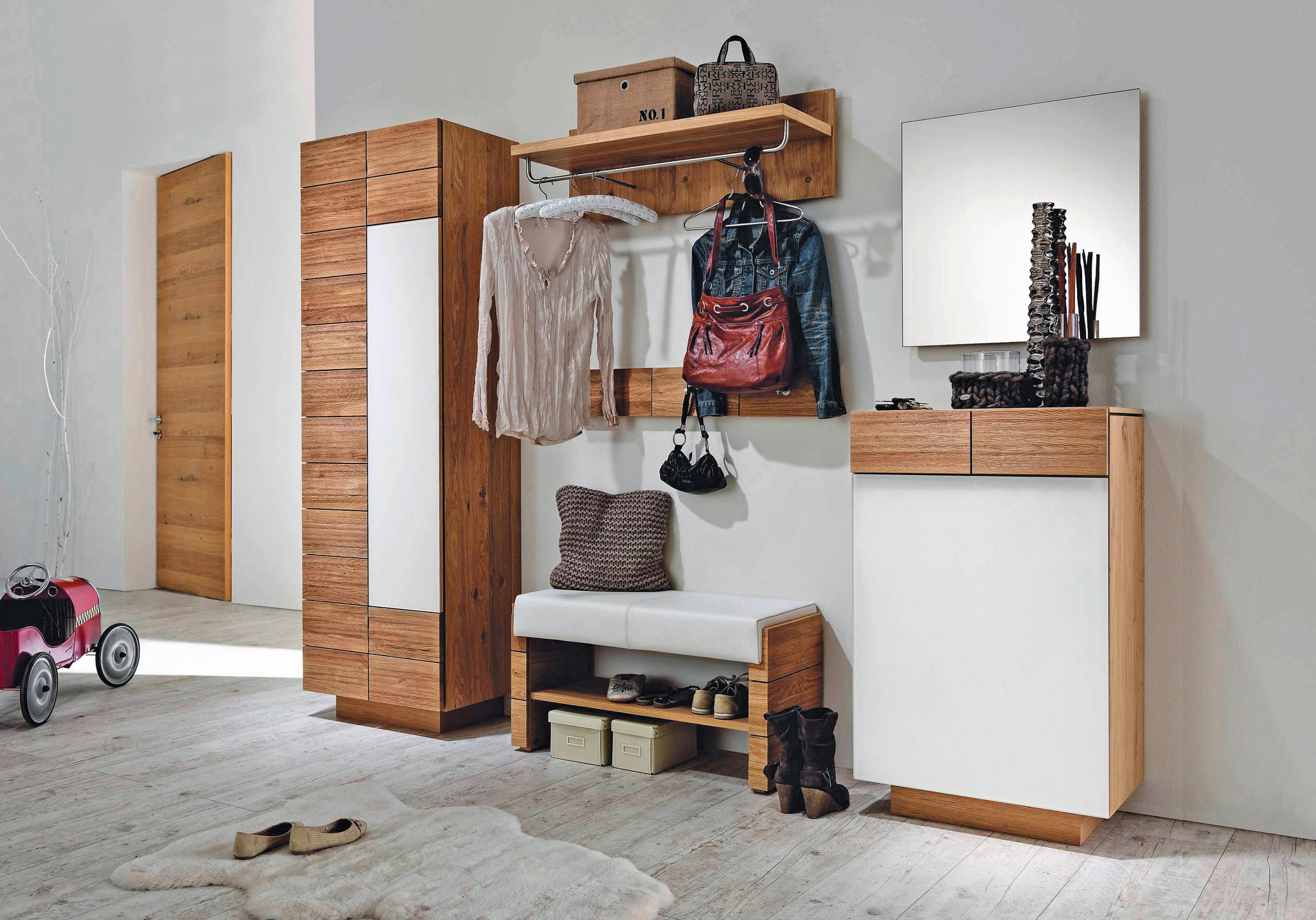GARDEROBENPANEEL  in 96/32/40 cm  - Eichefarben, Design, Holz (96/32/40cm) - Voglauer