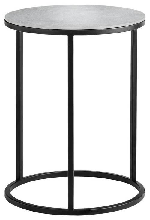 BEISTELLTISCH in Metall 39/39/54 cm  - Schwarz/Grau, Design, Keramik/Metall (39/39/54cm) - Johann Jakob