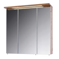 SPIEGELSCHRANK  - Fichtefarben/Nickelfarben, Basics, Glas/Holzwerkstoff (71/73/24cm) - Stylife
