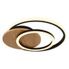 LED-DECKENLEUCHTE    38/36/6,5 cm  - Dunkelbraun/Opal, Natur, Holzwerkstoff/Kunststoff (38/36/6,5cm) - Globo