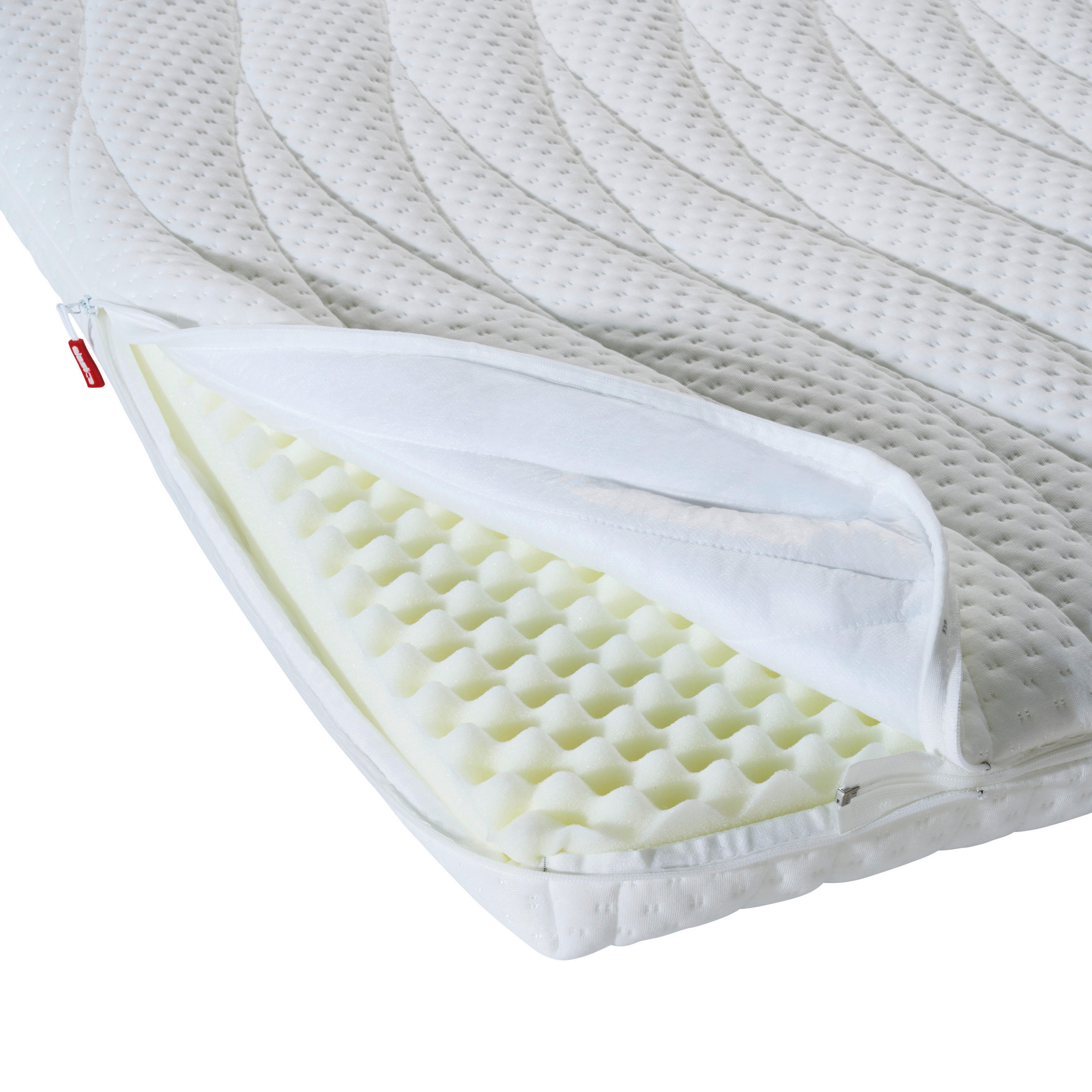 TOPPER 160/200 cm Höhe ca. 8 cm  - Weiss, Basics, Textil (160/200cm) - Elastica