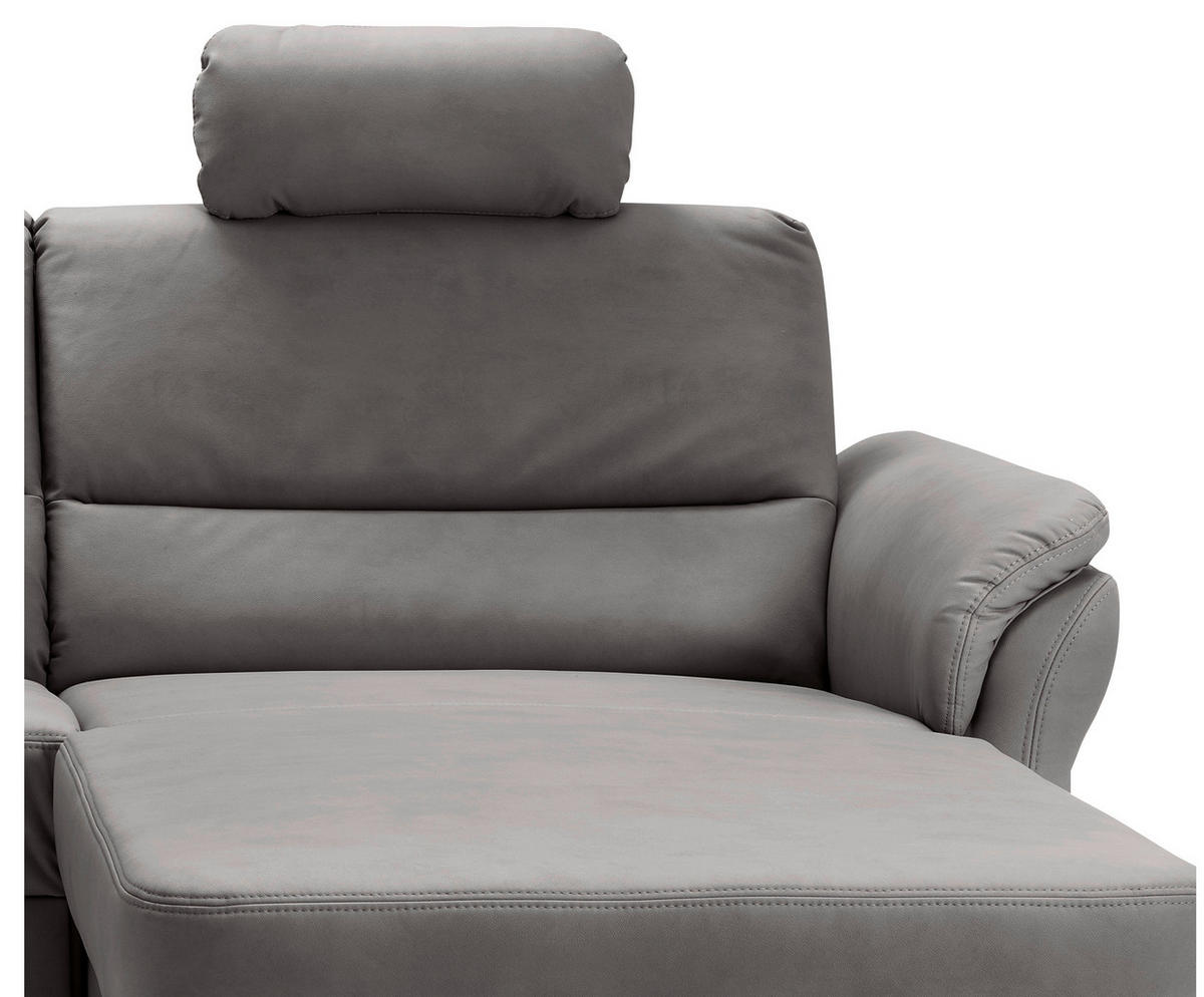 ECKSOFA in Lederlook Anthrazit  - Anthrazit/Schwarz, MODERN, Holz/Textil (279/176cm) - Livetastic