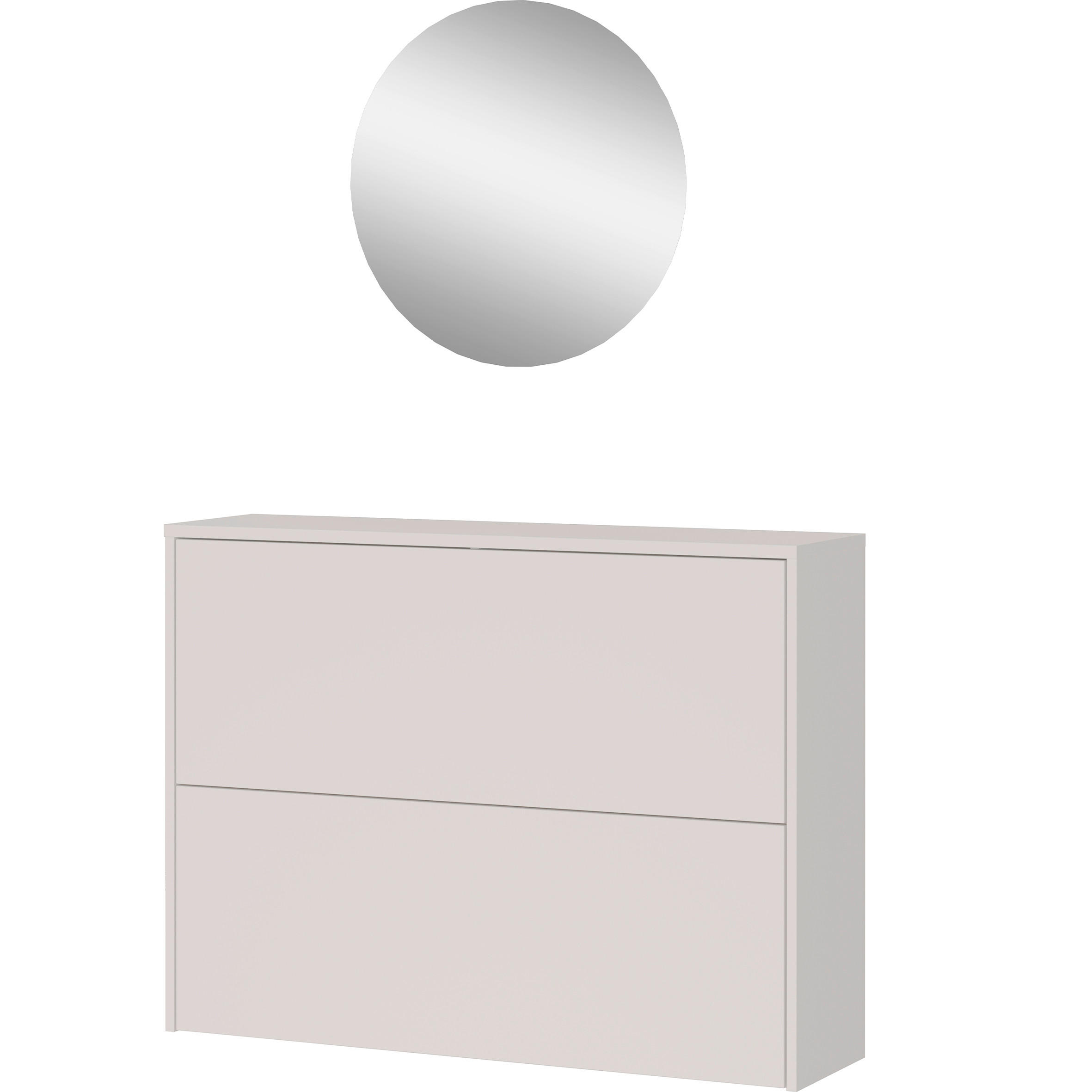 GARDEROBE 2-teilig  in 99/200/27 cm  - Kaschmir/Eichefarben, Design, Glas/Holzwerkstoff (99/200/27cm) - Livetastic