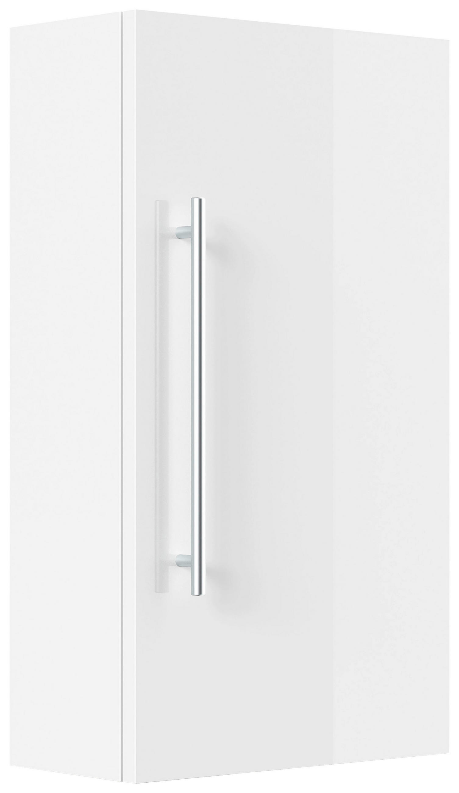 MIDISCHRANK 35/62/16,6 cm  - Weiß Hochglanz, Basics, Holzwerkstoff/Metall (35/62/16,6cm) - MID.YOU