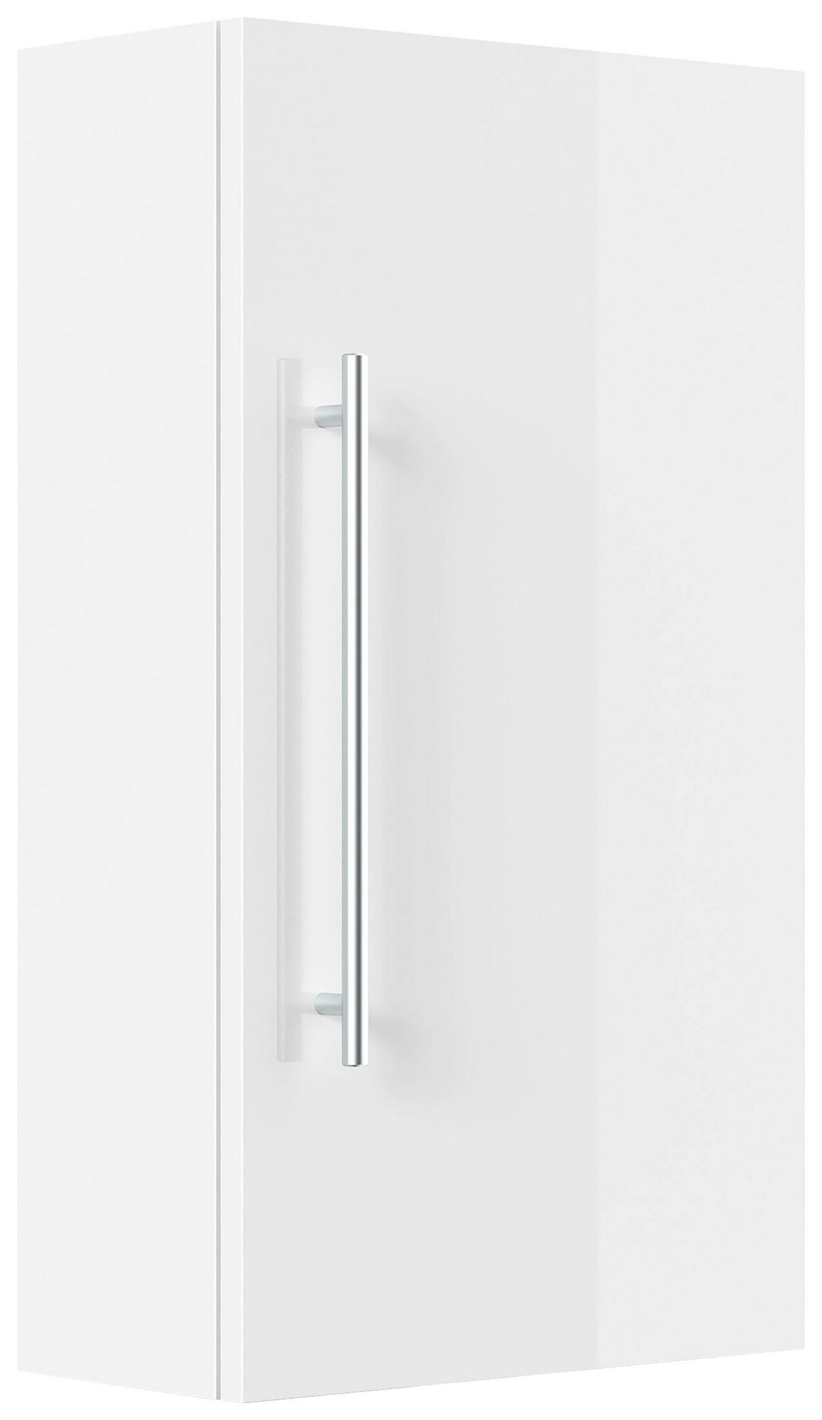 MIDISCHRANK 35/62/16,6 cm  - Weiß Hochglanz, Basics, Holzwerkstoff/Metall (35/62/16,6cm) - MID.YOU