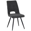 STUHL Mikrofaser Dunkelgrau  - Dunkelgrau/Schwarz, Design, Textil/Metall (46/92/61cm) - Boxxx
