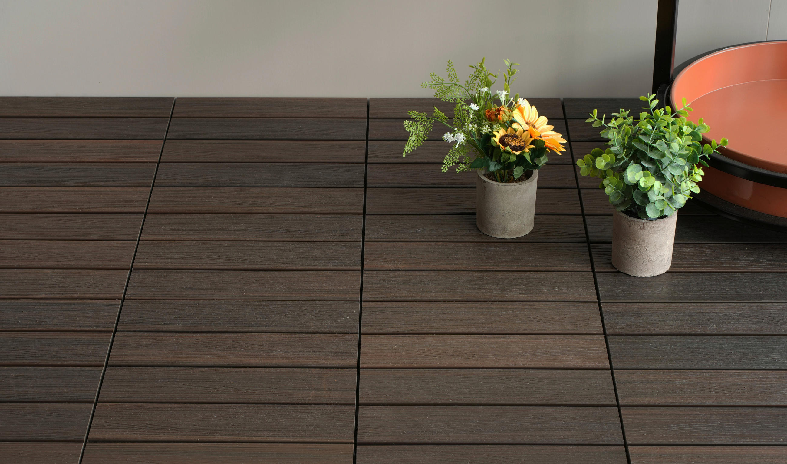 TERRASSENFLIESE Braun 11 Stück  - Braun, Basics, Holzwerkstoff (30/30/2,4cm) - Ambia Garden
