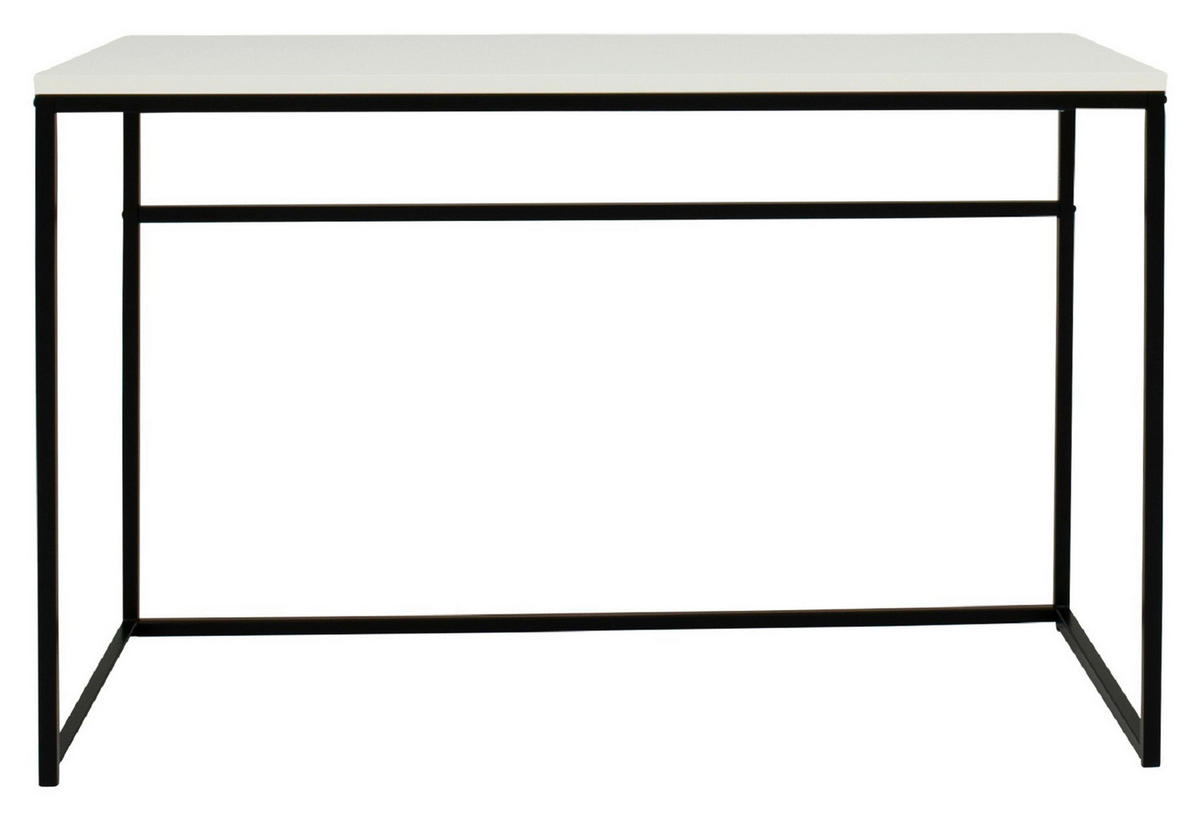 SCHREIBTISCH 118/60/75 cm  in Schwarz, Weiß  - Schwarz/Weiß, Design, Metall (118/60/75cm)