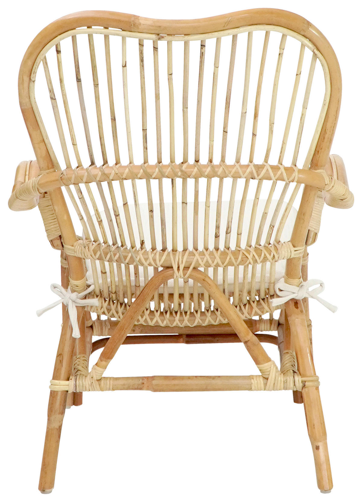 KRESLO Z BAMBUSU, prírodné materiály, drevo, prírodná farba - biela/prírodná farba, Natur, drevo/textil (66/88/82cm) - Livetastic