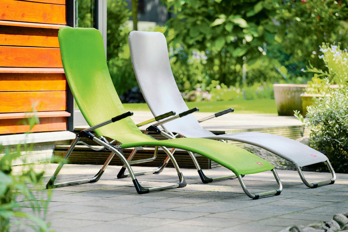 BÄDERLIEGE 63/107/142 cm  - Grau, Design, Textil/Metall (63/107/142cm) - FIAM