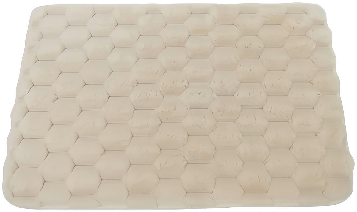 BADRUMSMATTA beige 40/60 cm  - beige, Basics, textil (40/60cm)