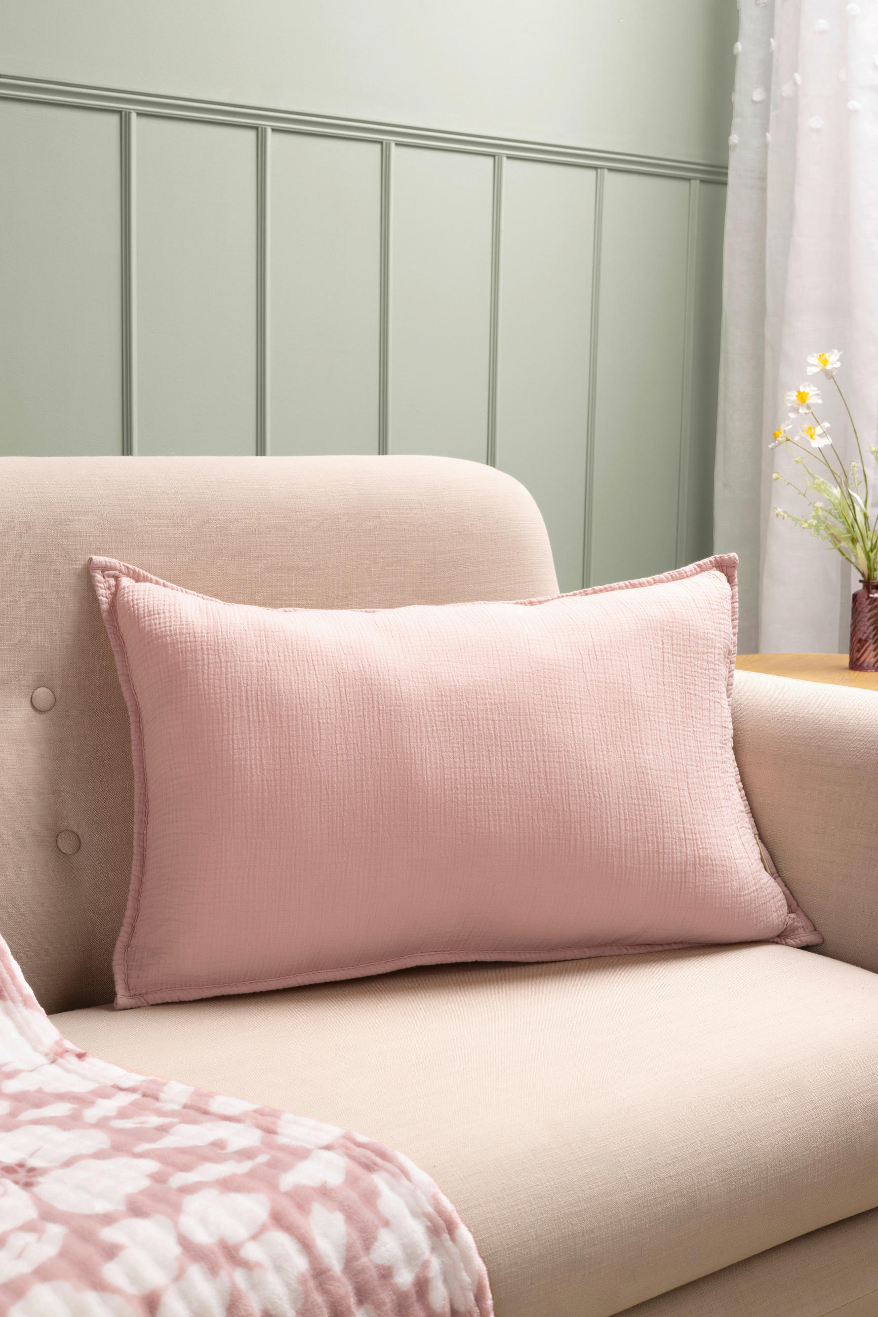 DEKORAČNÍ POLŠTÁŘ 60/40 cm - světle růžová, Basics, textil (60/40cm) - Esposa