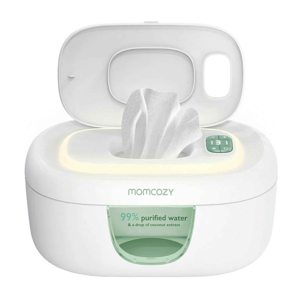 BABYPFLEGESET 3-teilig Feuttücherbox  - Weiß Hochglanz, Basics, Kunststoff (26,5/16,3/11,5cm) - Momcozy