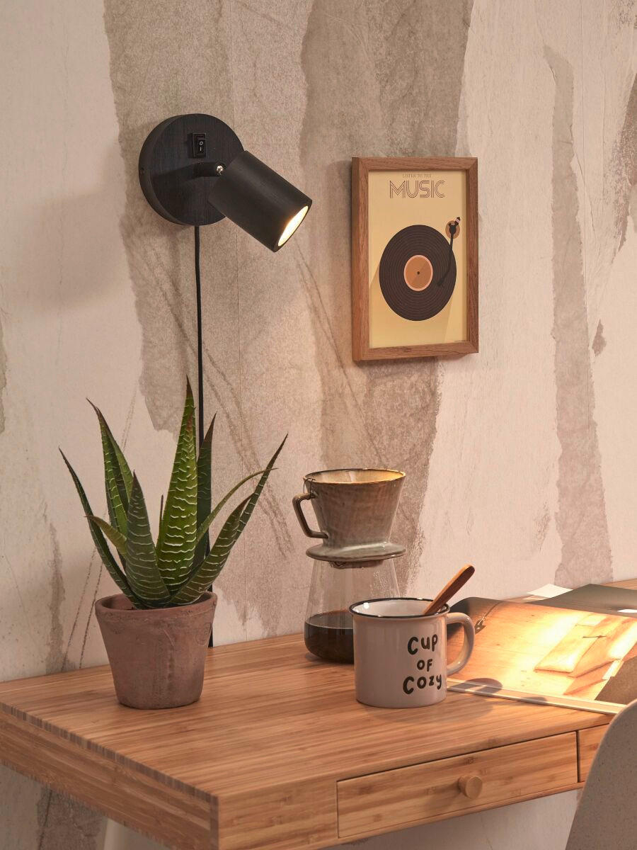 WANDLEUCHTE GOOD&MOJO  12/15/12 cm   - Schwarz, Trend (12/15/12cm) - Good & Mojo