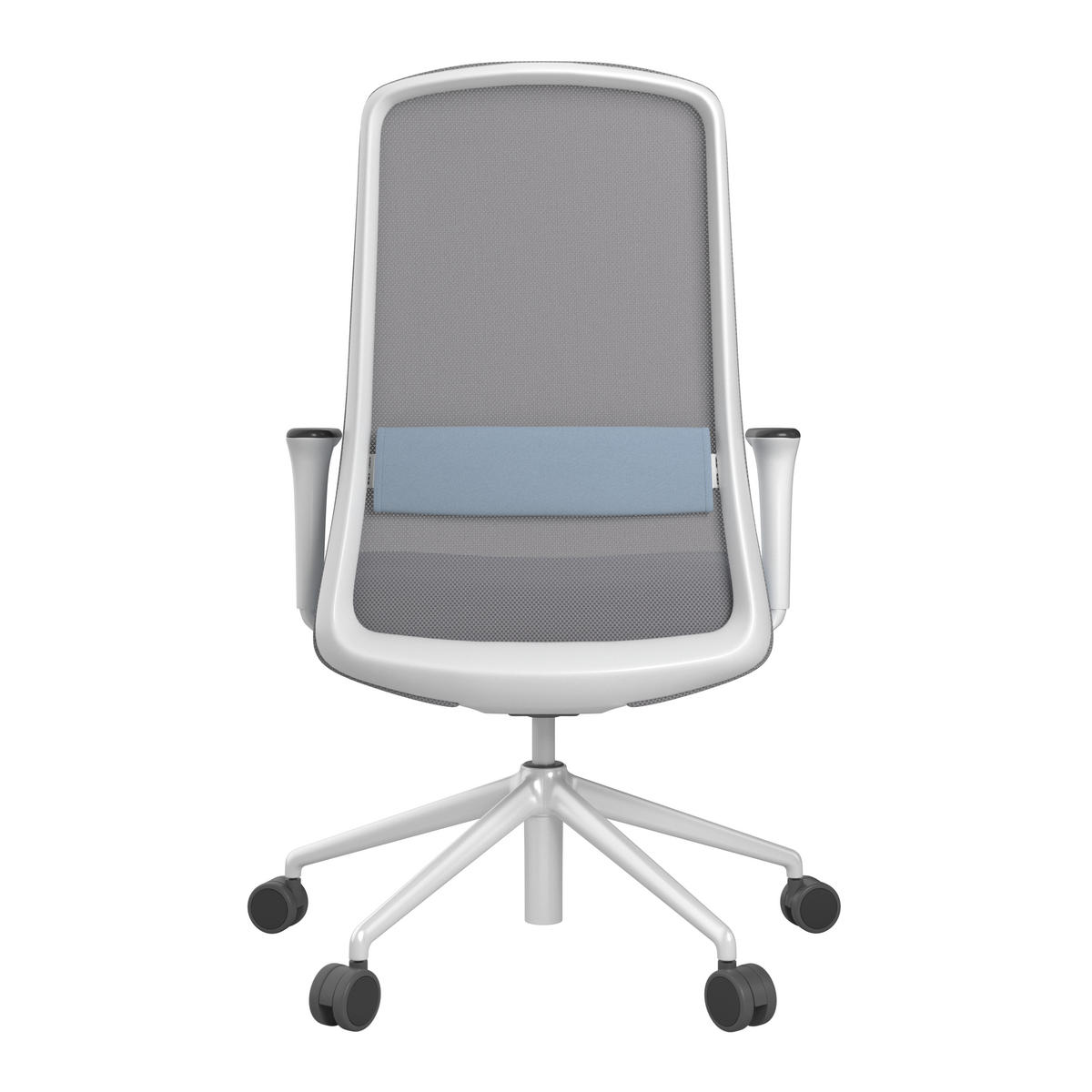 DREHSTUHL Grau, Weiß, Pastellblau  - Pastellblau/Weiß, MODERN, Kunststoff/Textil (70/103-115/70cm)